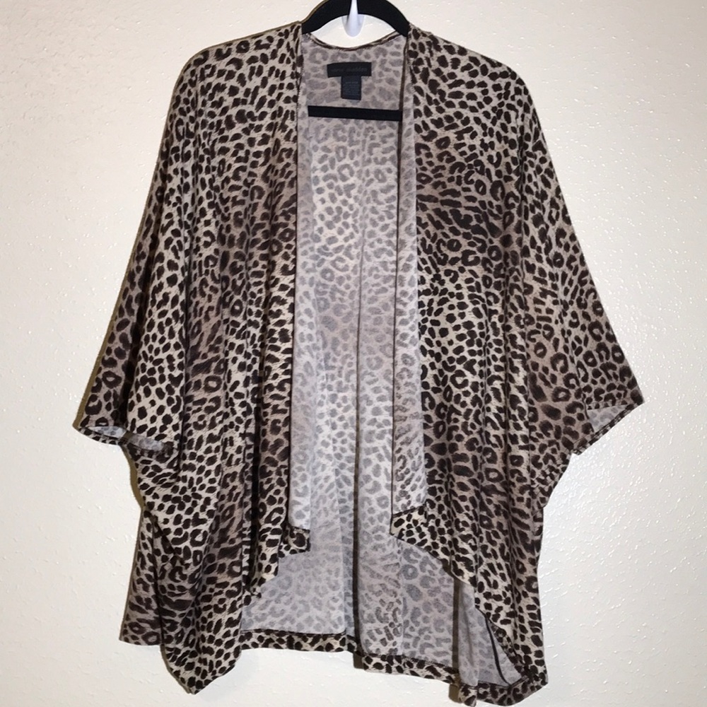 Steve Madden Leopard Print Kimono One Size - image 2